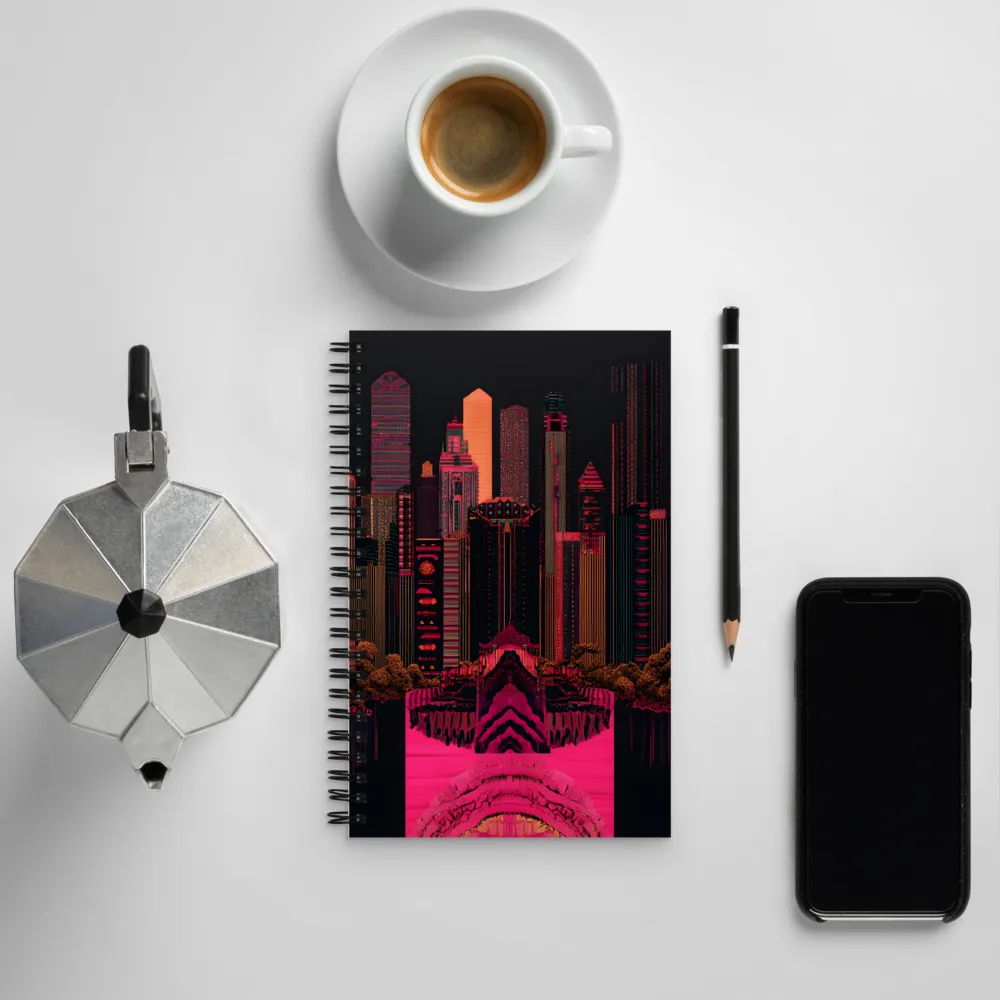 Urban Fusion: A Vibrant Dreamscape | Spiral Notebook