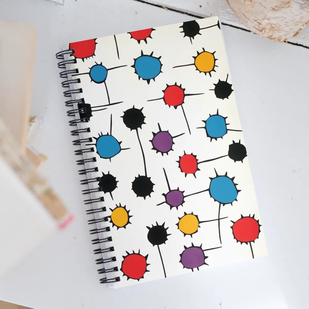 Dynamic Dance of Dots | Spiral Notebook