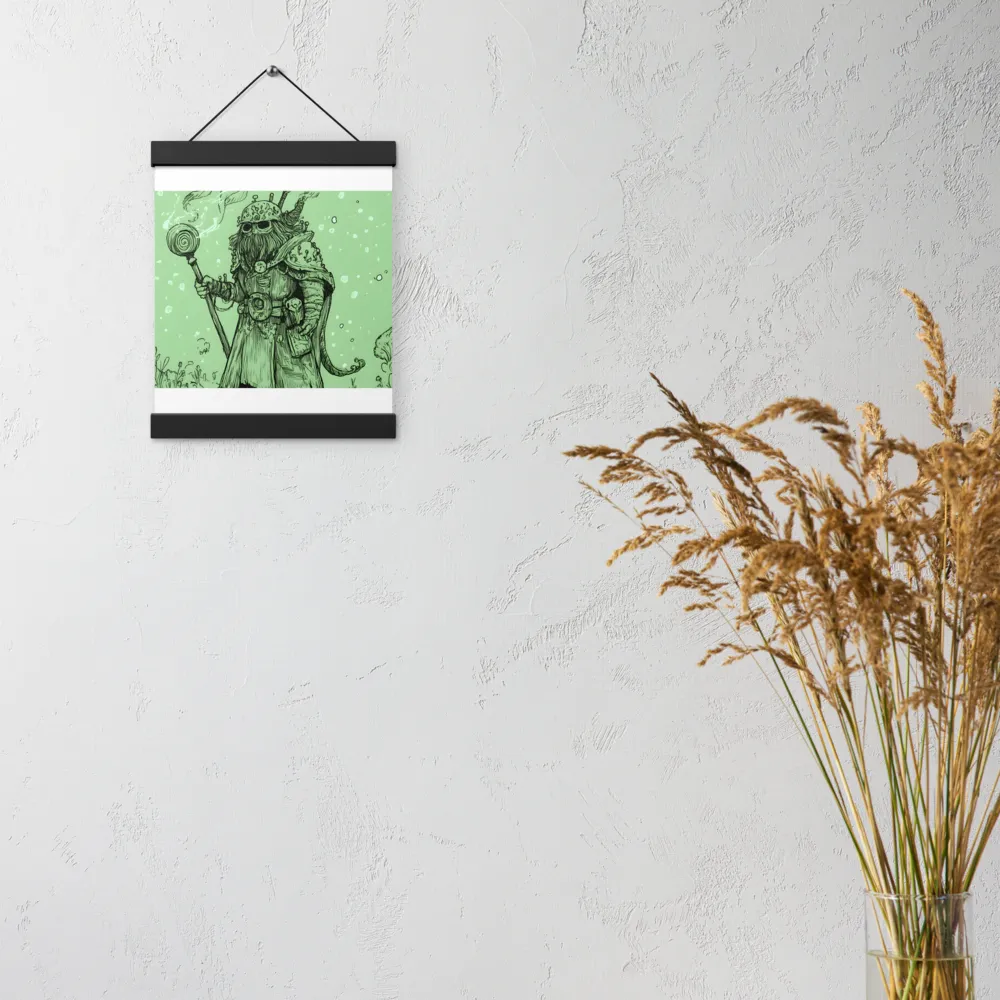 The Enigmatic Wizard | Poster With Black Wood Hanger | 8″×10″
