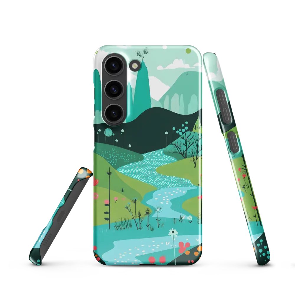 Whimsical River in a Lush Landscape