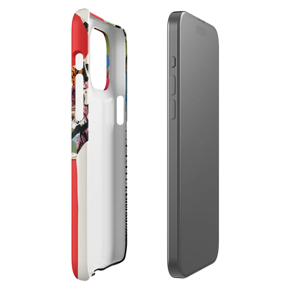 Whimsical Elephant: A Vibrant Collage of Life | Phone Case |  15 Pro Max | Snap Case | Matte