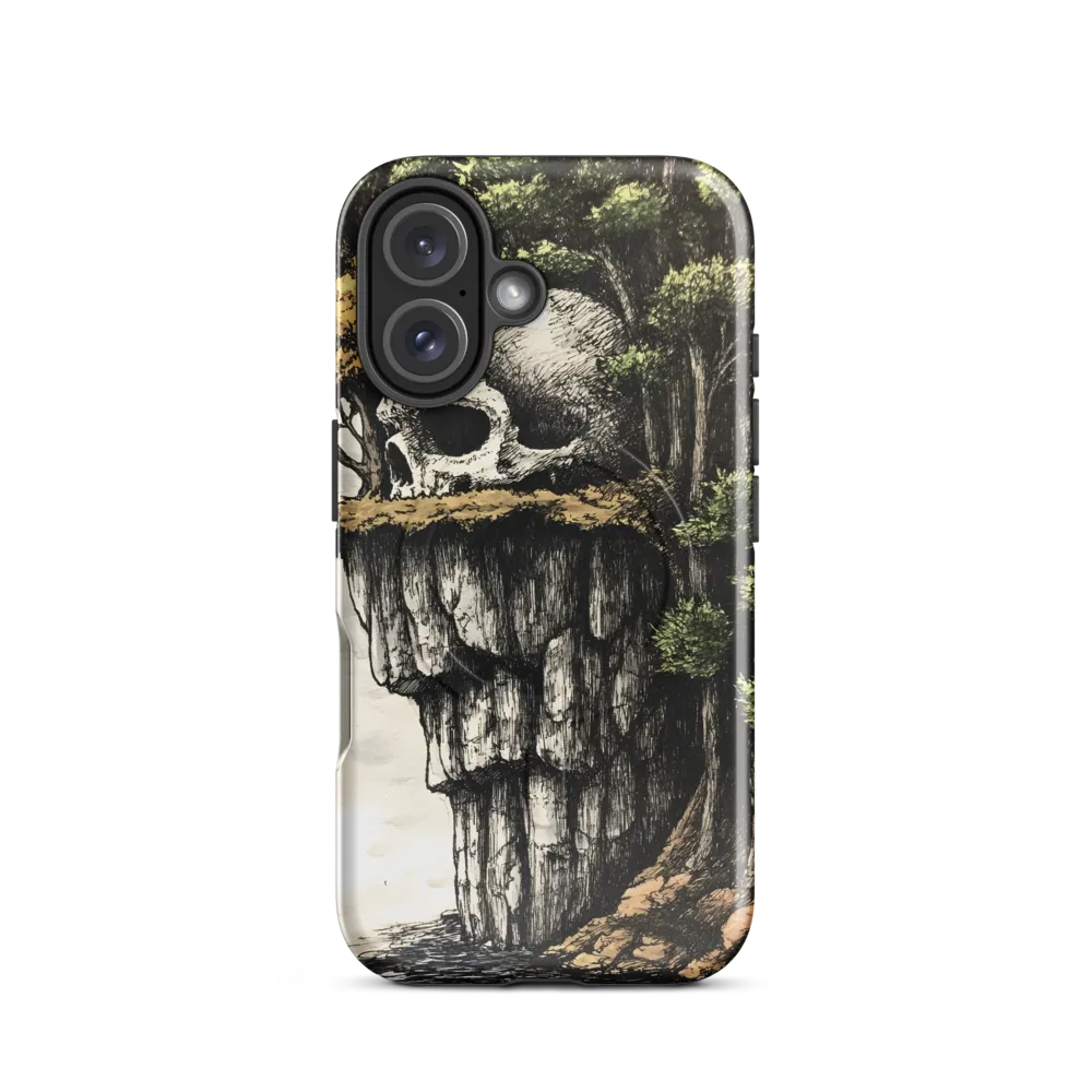 The Whispering Skull: A Surreal Encounter with Nature | Phone Case |  16 | MagSafe® Tough Case | Glossy