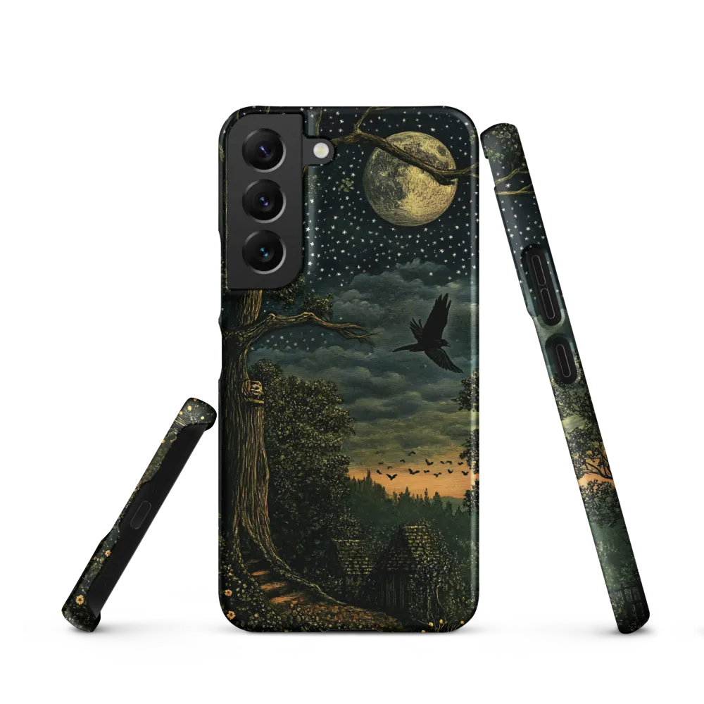 Mystical Nightscape Under the Full Moon | Phone Case |  S22 | Snap Case | Matte
