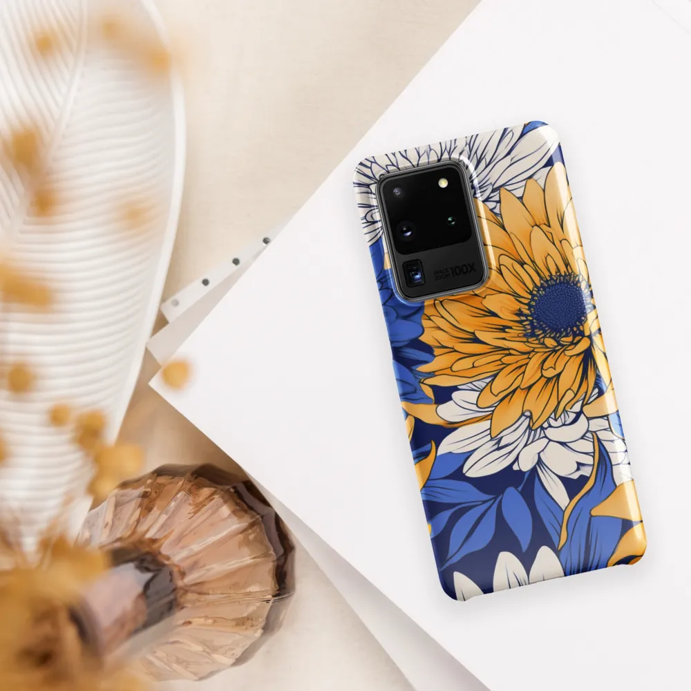 Floral Harmony in Blue and Yellow