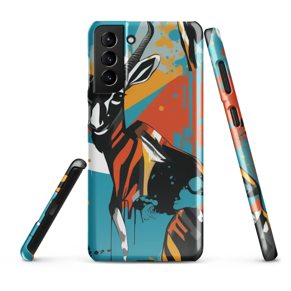 Dynamic Antelope in Vivid Abstract