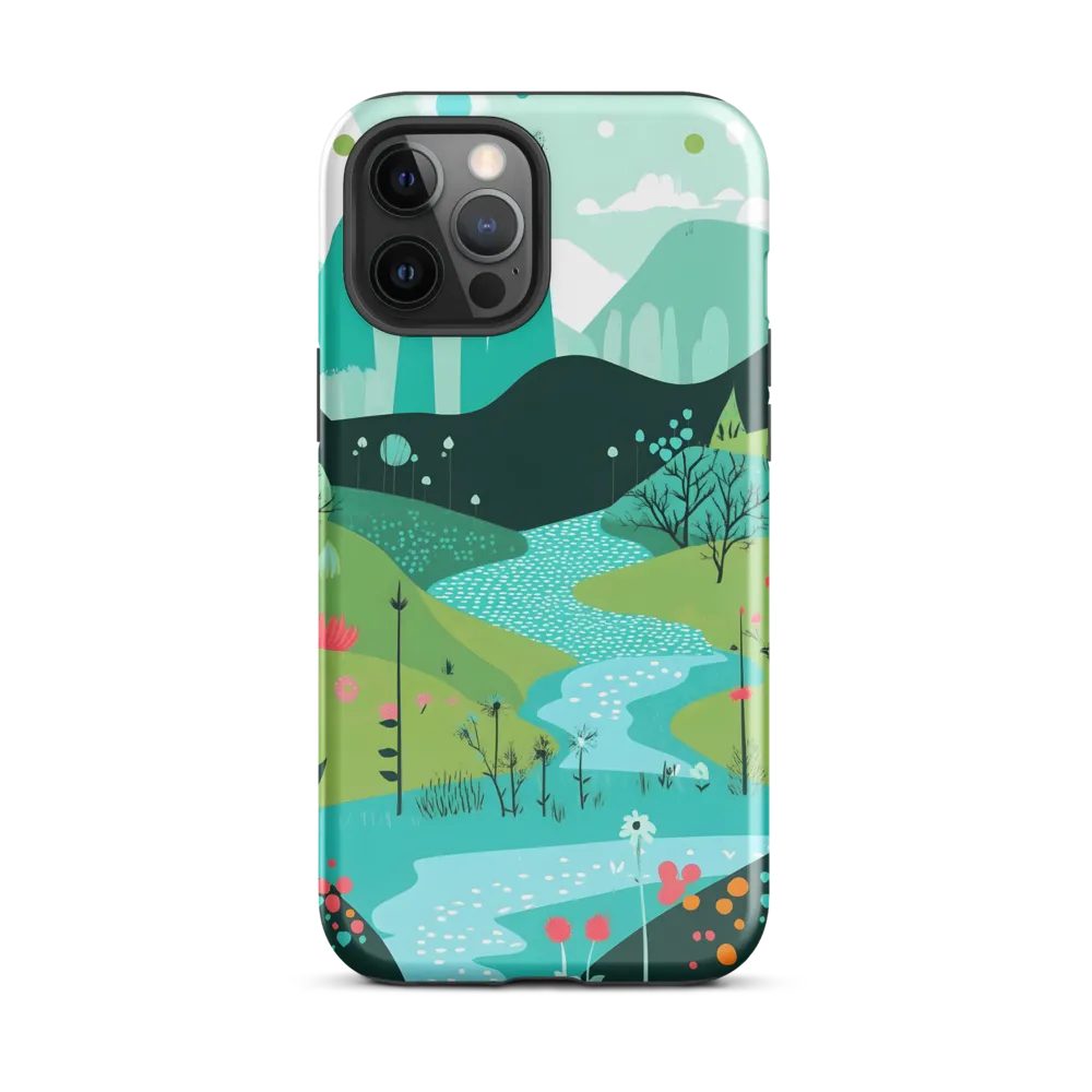 Whimsical River in a Lush Landscape