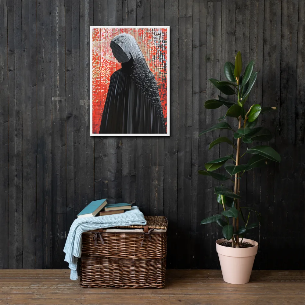 Veil of Modernity | Canvas with White Frame | 20″×28″