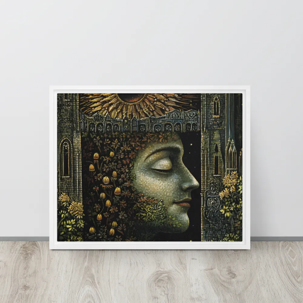 Nature’s Embrace: The Infinite Connection | Canvas with White Frame | 16″×20″