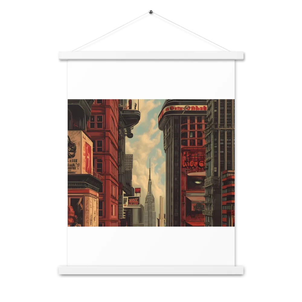 A Glimpse of Tomorrow: Urban Ambition | Poster With White Wood Hanger | 18″×24″