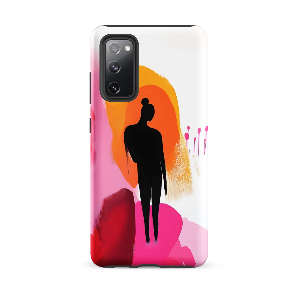 Silhouette in Colorful Abstraction