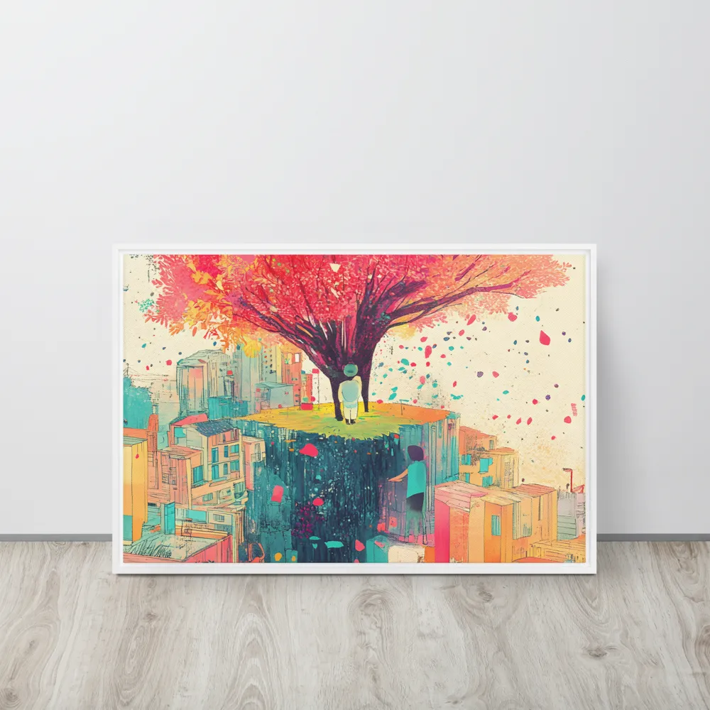 Whispers of Urban Dreams | Canvas with White Frame | 20″×30″