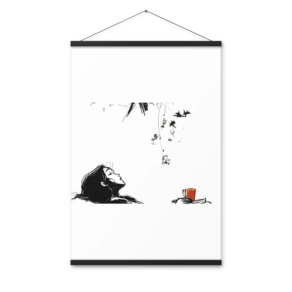 Contemplative Serenity | Poster With Black Wood Hanger | 24″×36″