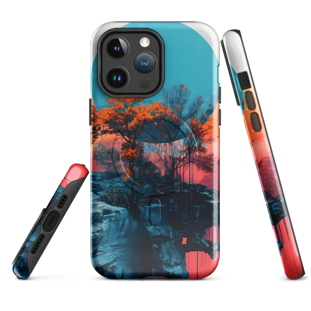 Ethereal Landscapes: A Dance of Color and Form | Phone Case |  14 Pro Max | MagSafe® Tough Case | Glossy