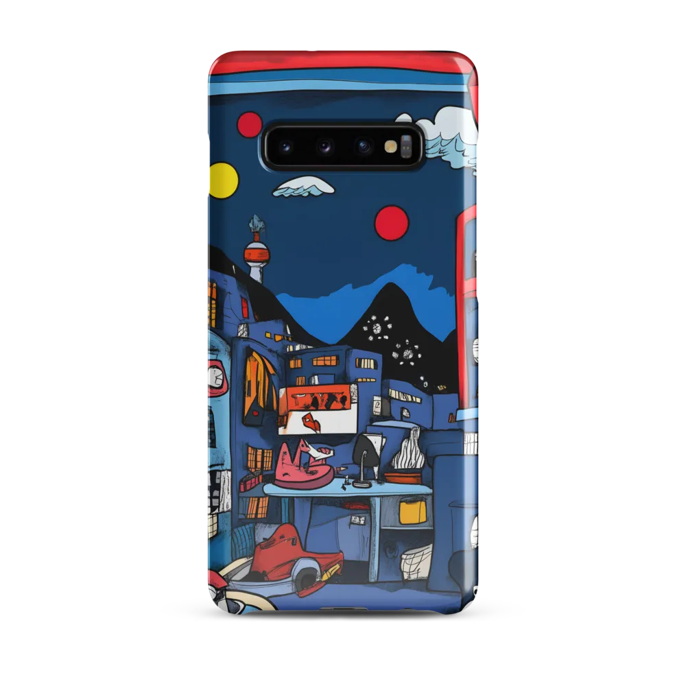 Whimsical Cityscape at Night | Phone Case |  S10 Plus | Snap Case | Glossy