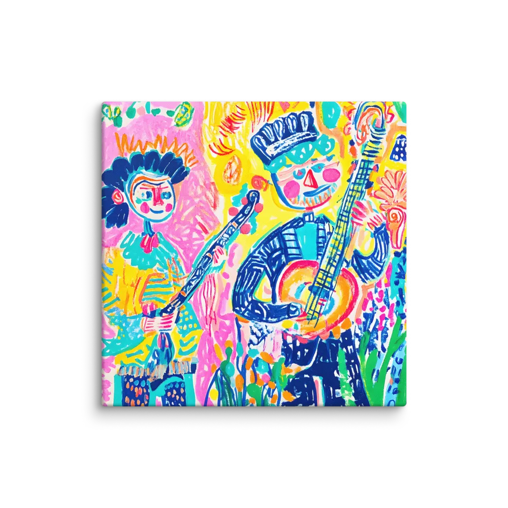 Joyful Duet: A Celebration of Music | Canvas | 28″×28″