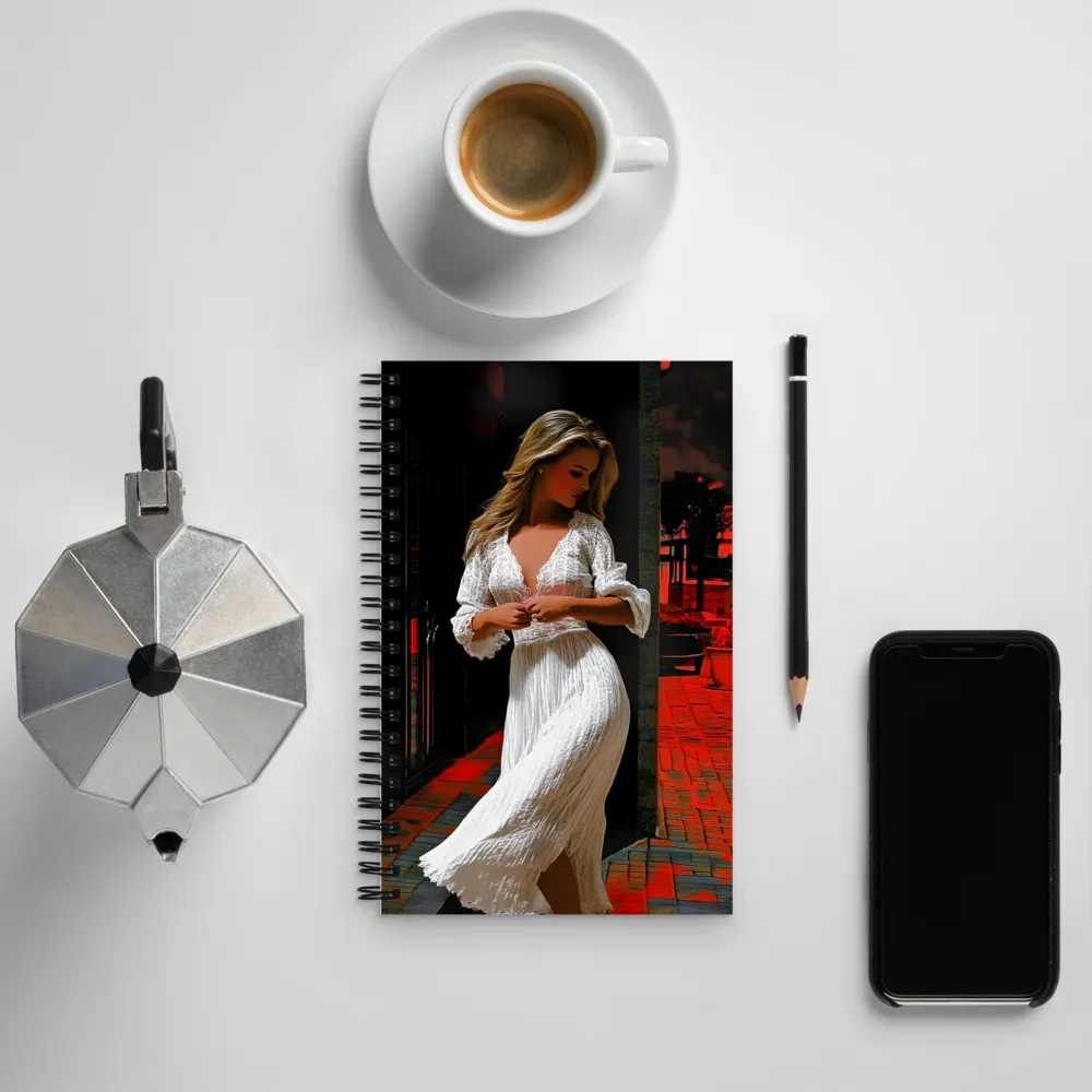 Elegance in White | Spiral Notebook