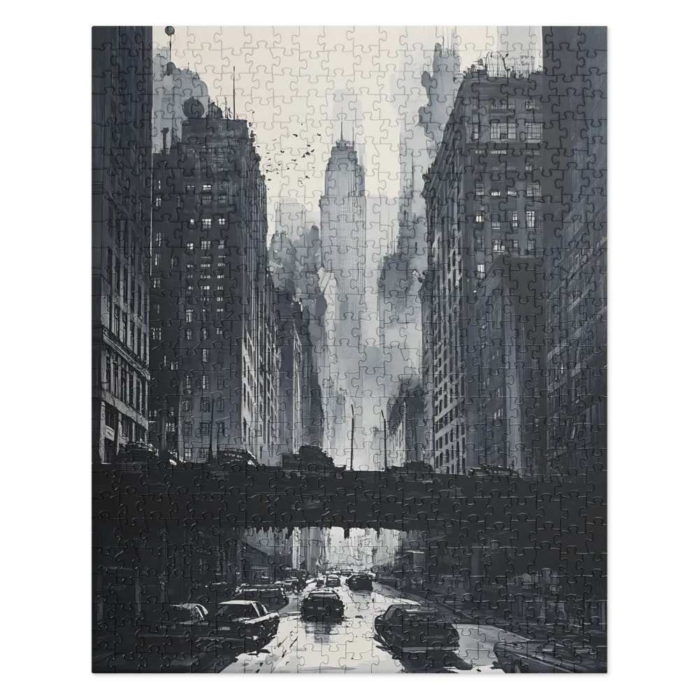 City Whispers: A Monochrome Reflection | Jigsaw Puzzle | 520 pieces