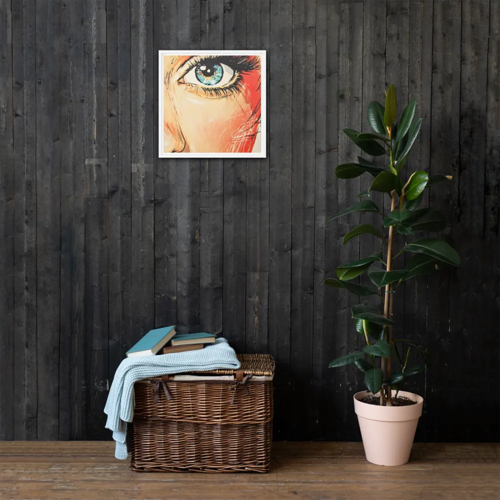 Gaze of Emotion | Canvas with White Frame | 16″×16″
