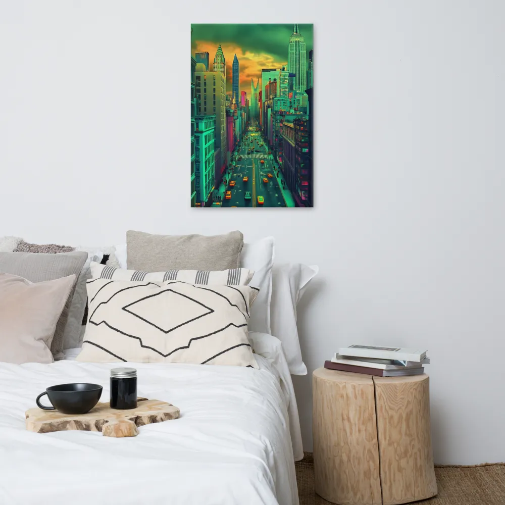 Urban Surrealism: Neon Dreams | Canvas | 24″×36″