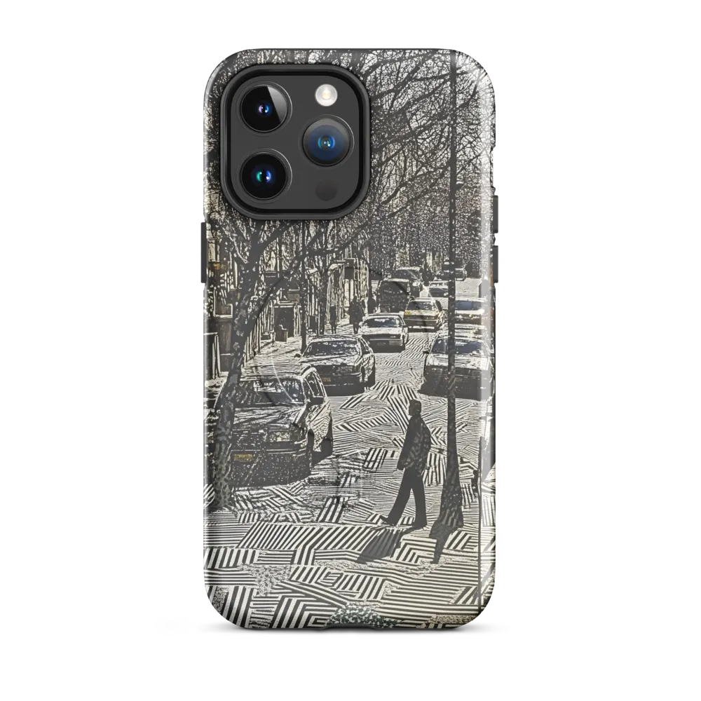 Urban Solitude: A Geometric Journey | Phone Case |  14 Pro Max | MagSafe® Tough Case | Glossy