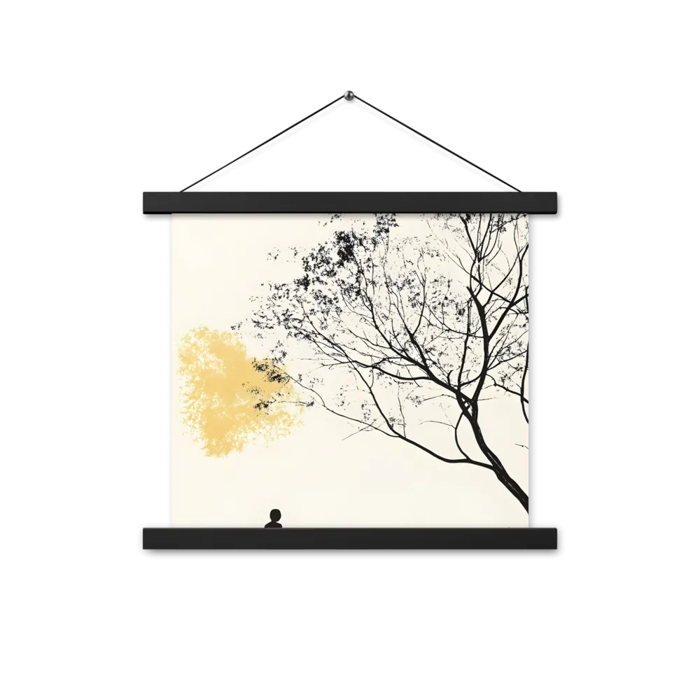 Whispers of Solitude | Poster With Black Wood Hanger | 14″×14″