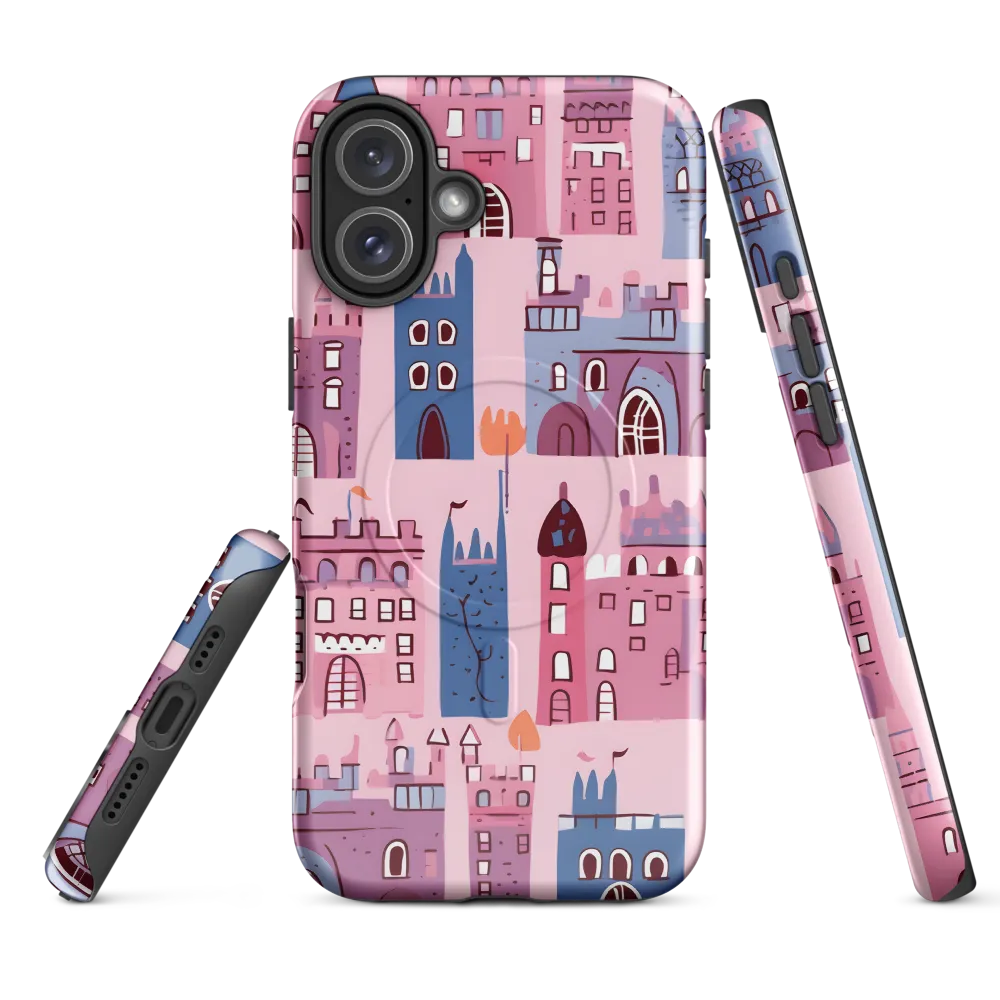 Whimsical Castles: A Playful Tapestry | Phone Case |  16 Plus | MagSafe® Tough Case | Glossy