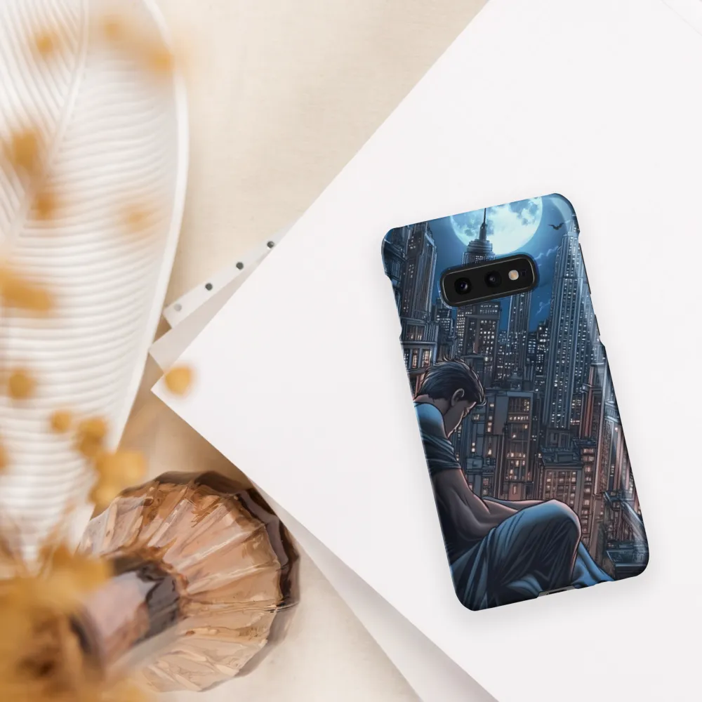 Reflections of a City Under the Moon | Phone Case |  S10e | Snap Case | Matte