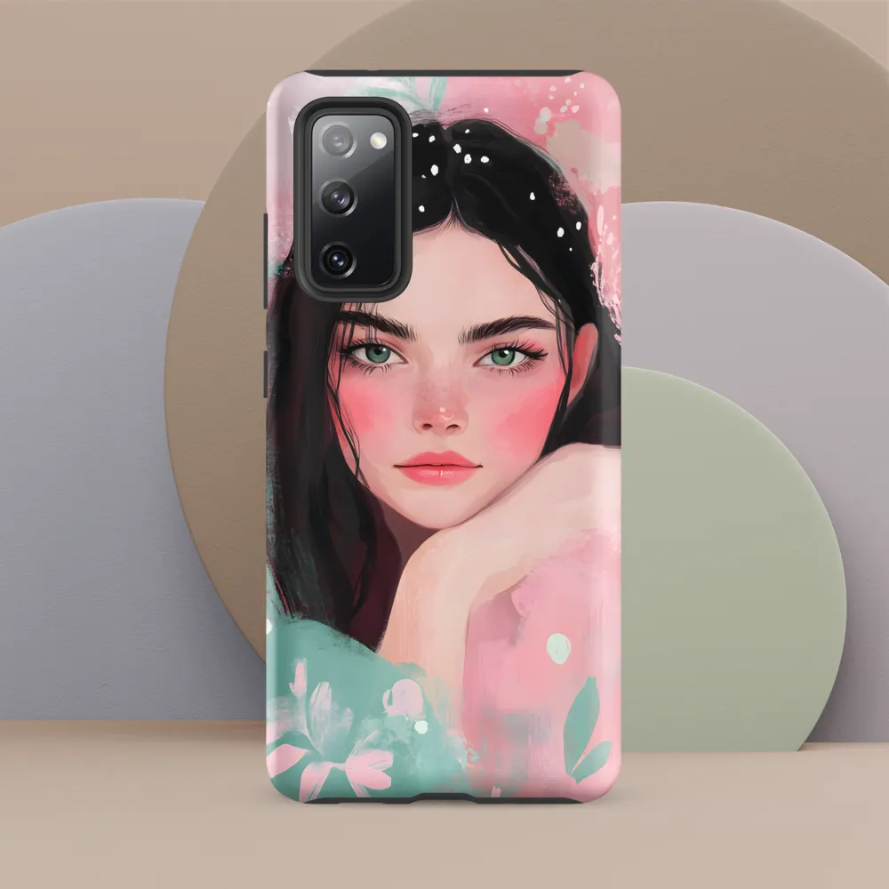 Mint & Rose — Portrait in Pastel Washes