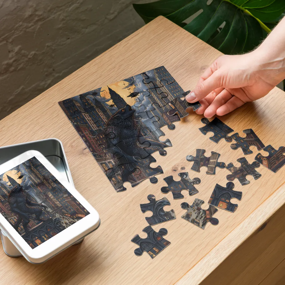 Moonlit Howl 
 Jigsaw Puzzle in Tin Box