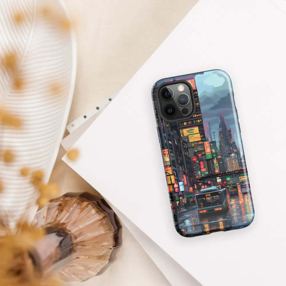 Neon Dreams: A Pixelated Urban Night