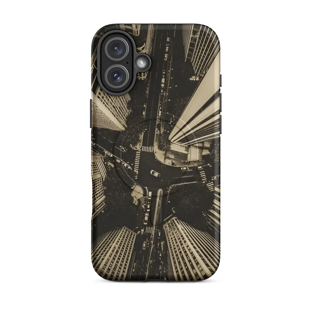 Urban Symphony: Aerial Perspective of City Life | Phone Case |  16 Plus | MagSafe® Tough Case | Matte