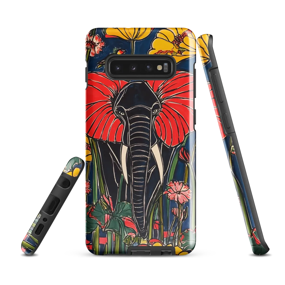 Elephant in Bloom | Phone Case |  S10 Plus | Tough Case | Glossy