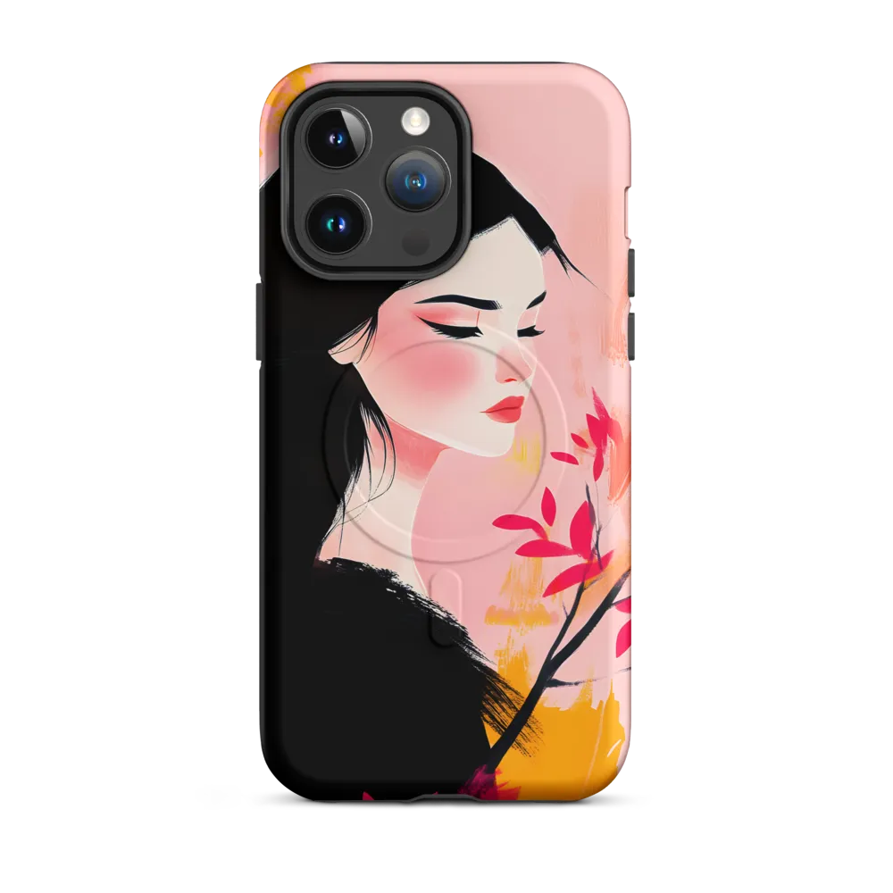Pink Profile with Blossom Branch