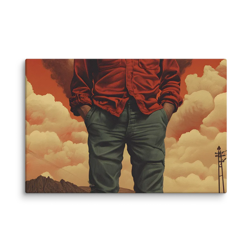Defiant Spirit in a Surreal Landscape | Canvas | 12″×18″