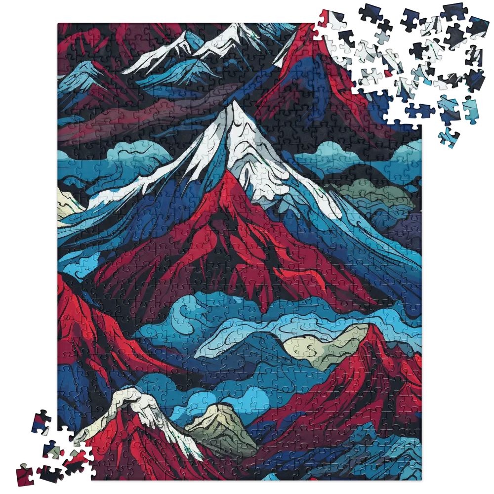 Mountain Majesty: An Abstract Voyage | Jigsaw Puzzle | 520 pieces