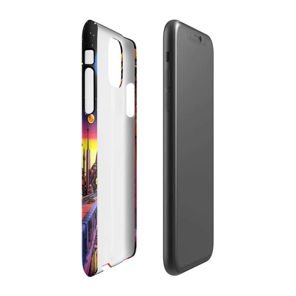 Futuristic Cosmos: A Journey Through Neon Cities | Phone Case |  11 | Snap Case | Matte