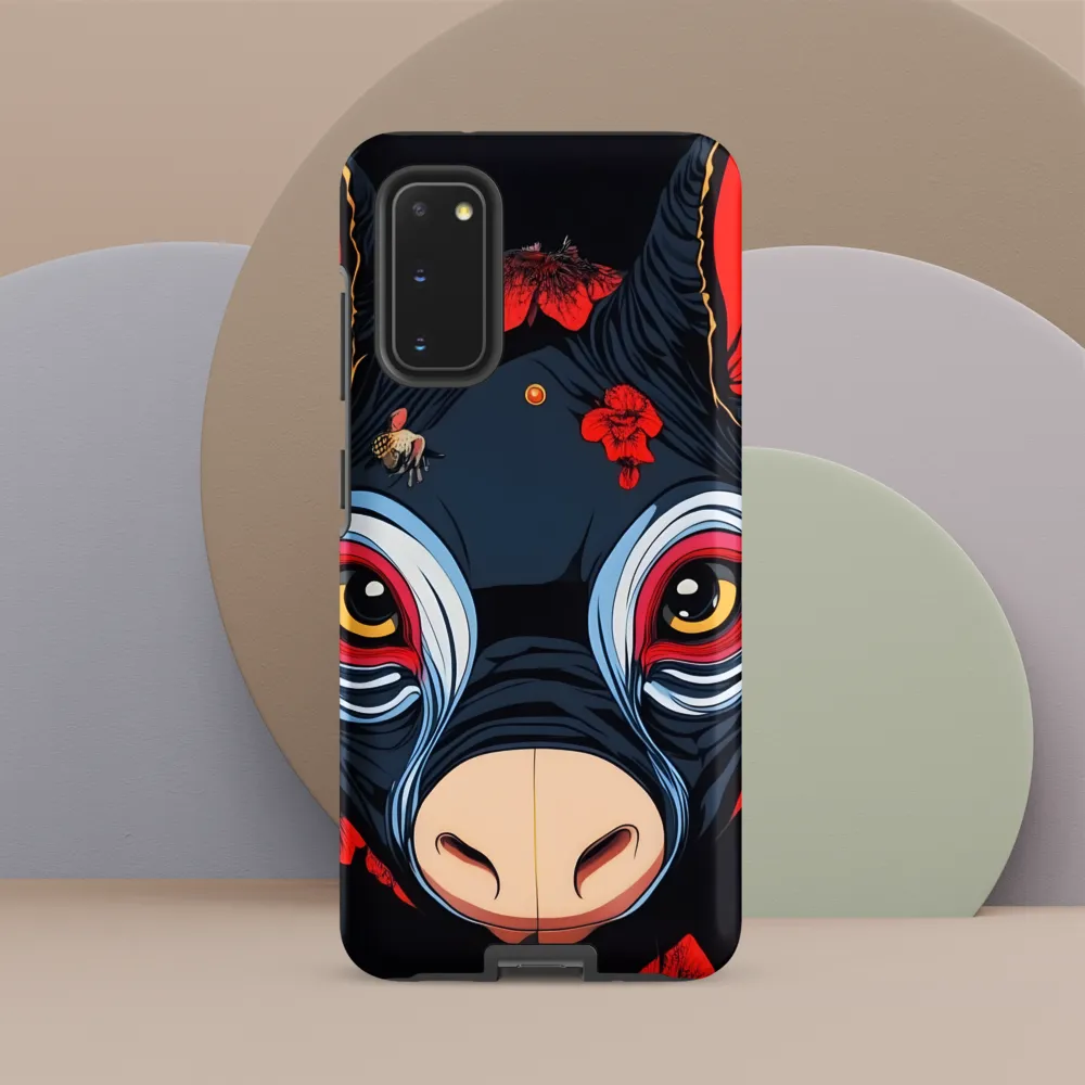 Mystical Bull with Floral Motifs