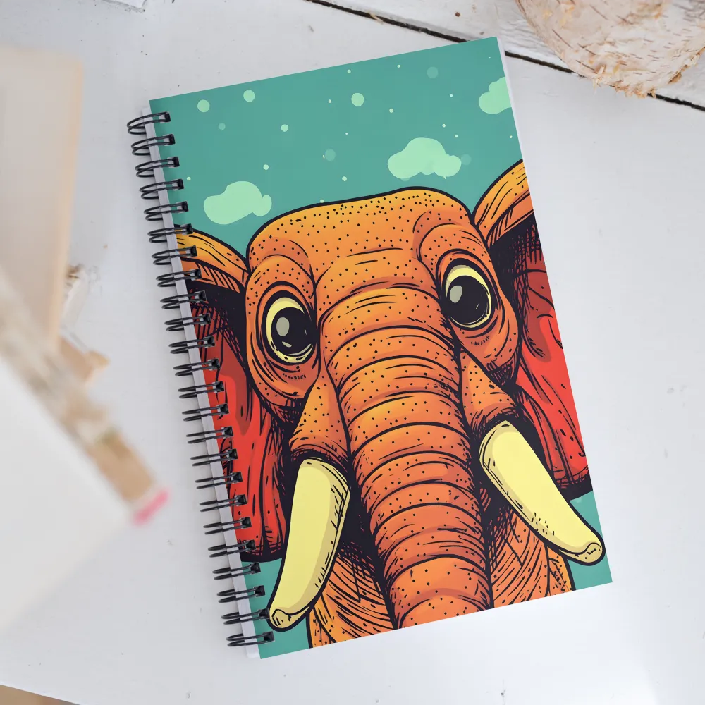 Whimsical Majesty: The Playful Elephant | Spiral Notebook