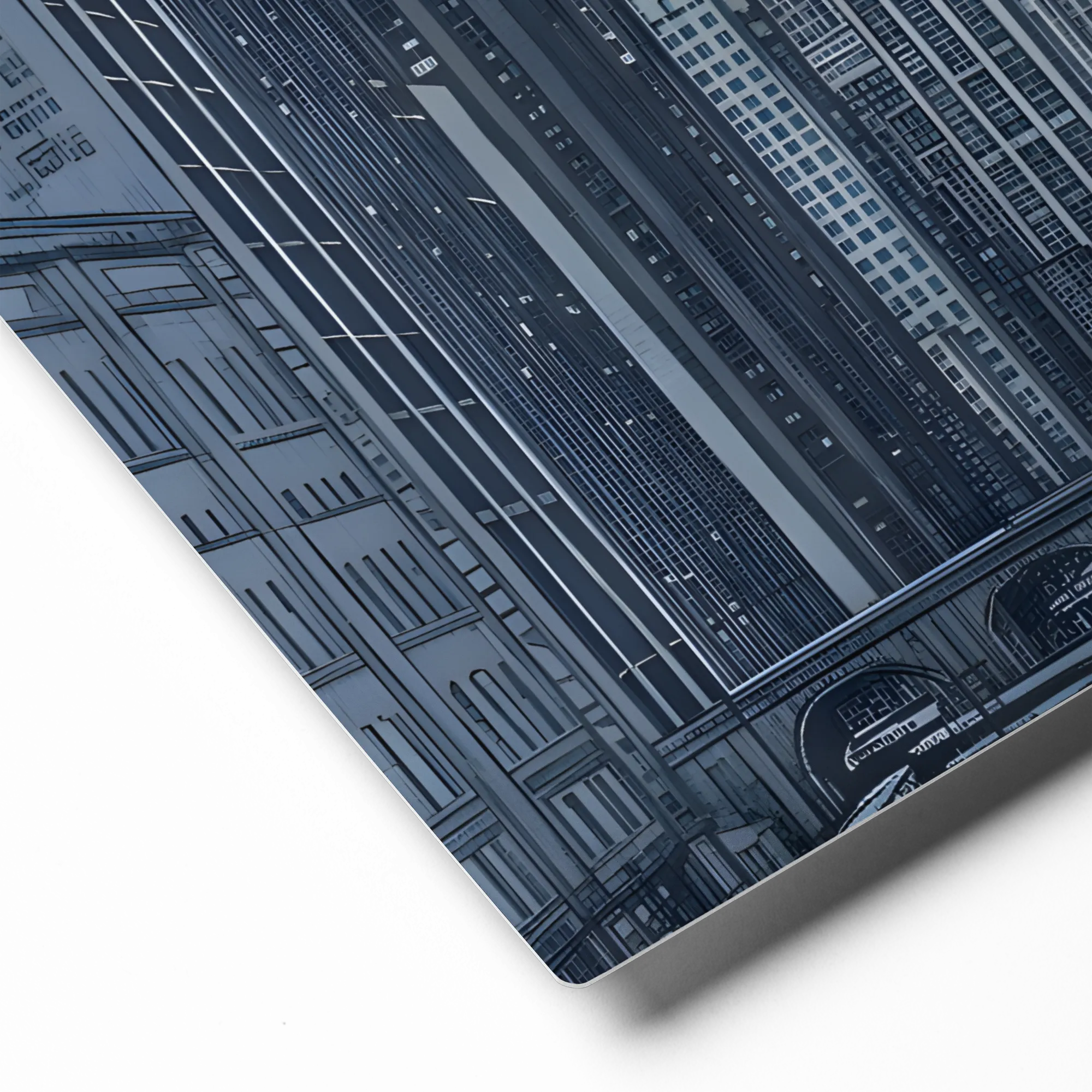 Moonlit Otter Skyline 
 Metal Print | 11″x 14″