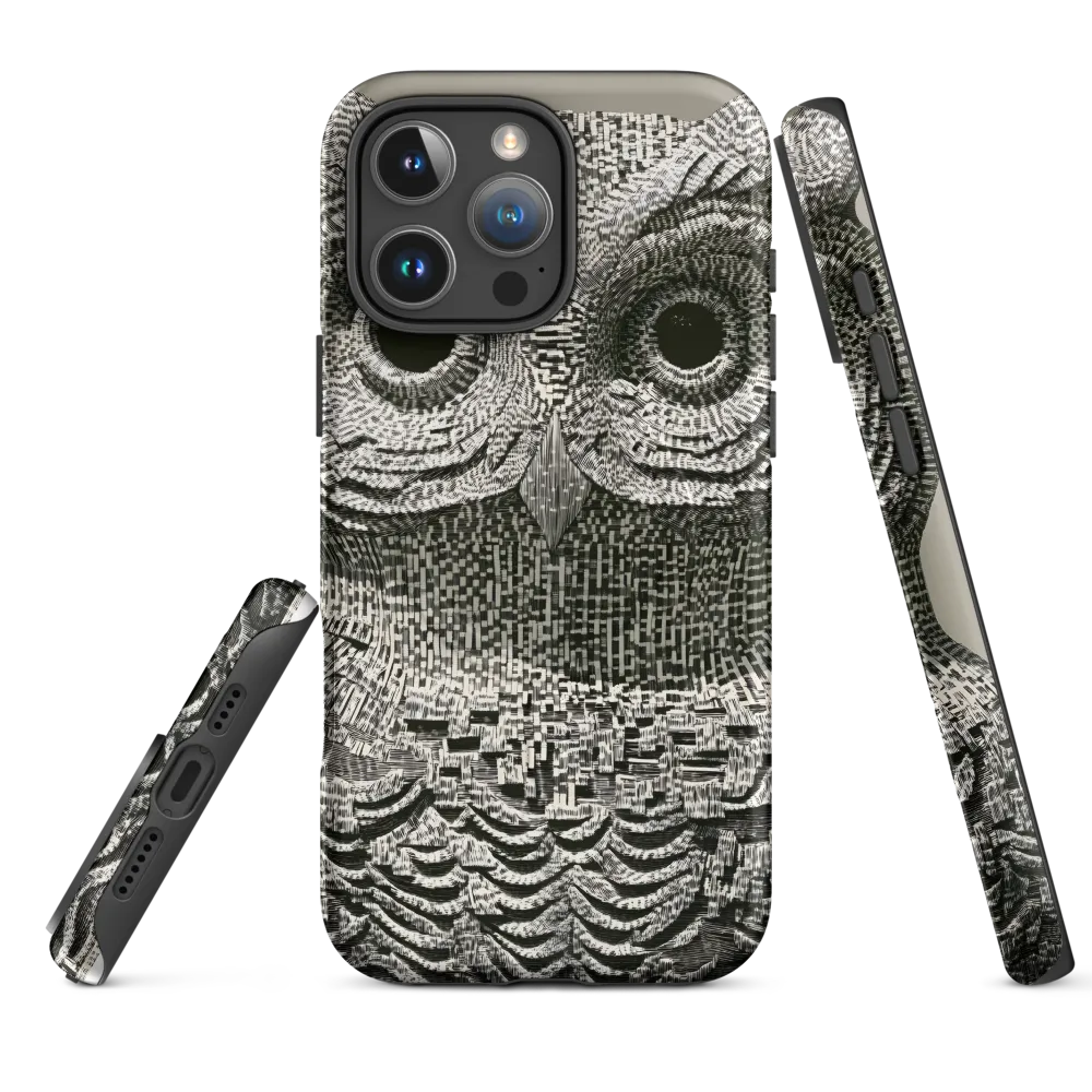 Intricate Owl of Textures | Phone Case |  16 Pro Max | MagSafe® Tough Case | Matte