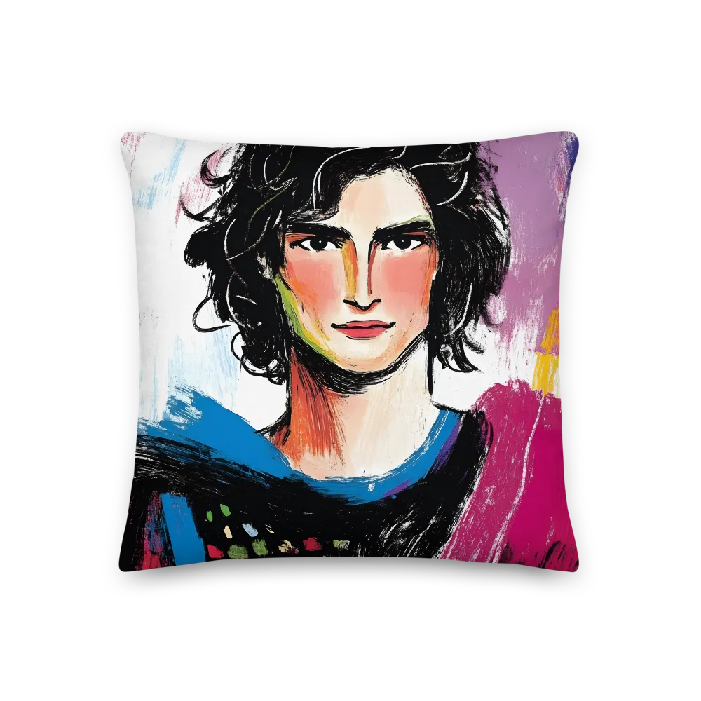 Vibrant Portrait of Youth | Pillow | 18″×18″