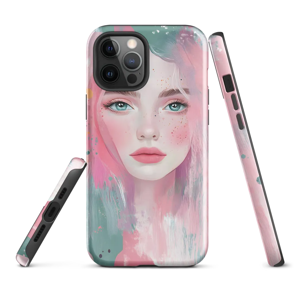 Dreamy Serenity: A Contemporary Portrait | Phone Case |  12 Pro Max | Tough Case | Glossy