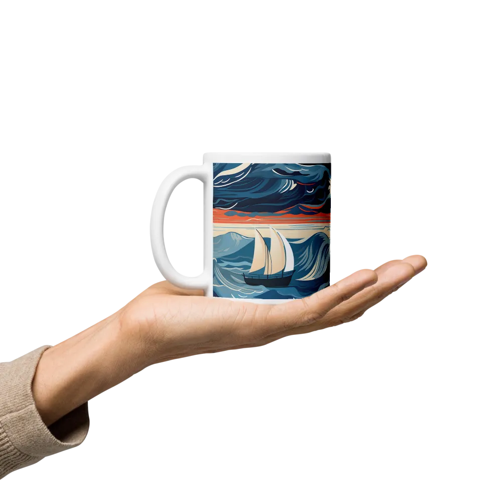 Ocean Whispers: A Voyage at Dusk | Mugs | Multiple Sizes & Colors