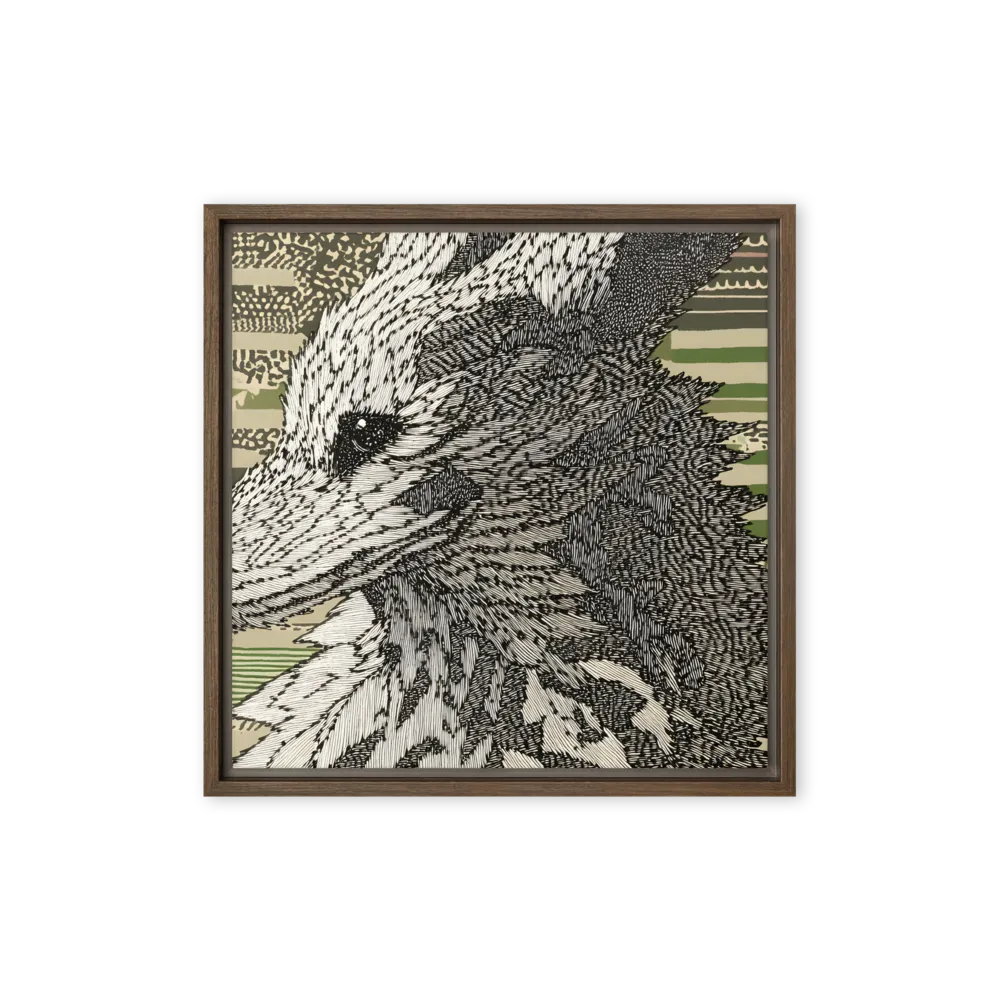 Reflections of the Forest | Canvas with Brown Frame | 16″×16″