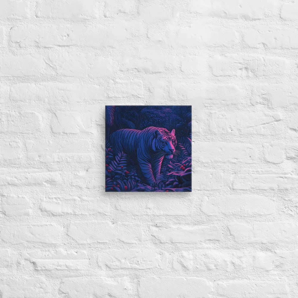 Mystic Prowler: The White Tiger in the Jungle | Canvas | 10″×10″