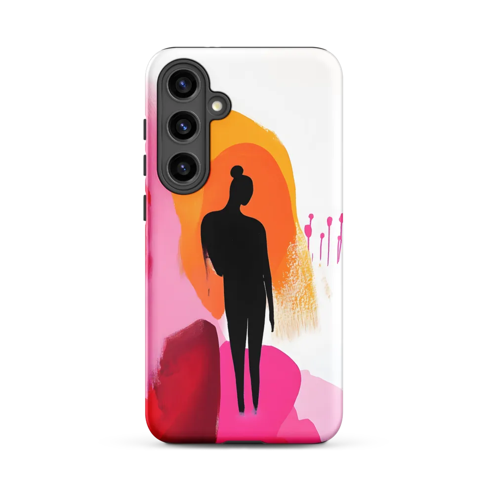 Silhouette in Colorful Abstraction