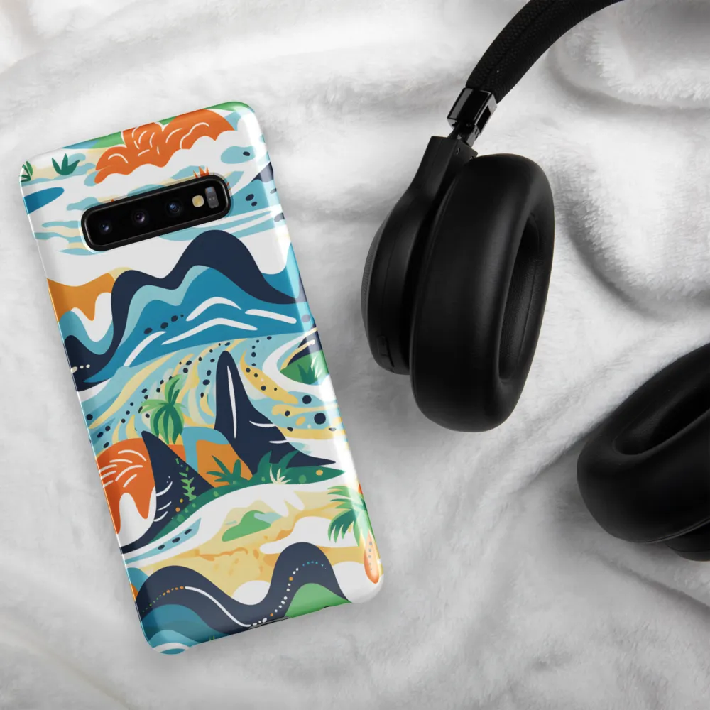 Abstract Tropical Landscape | Phone Case |  S10 Plus | Snap Case | Glossy