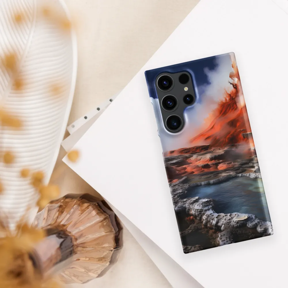 Nature's Fury: The Volcano's Expression | Phone Case |  S23 Ultra | Snap Case | Matte