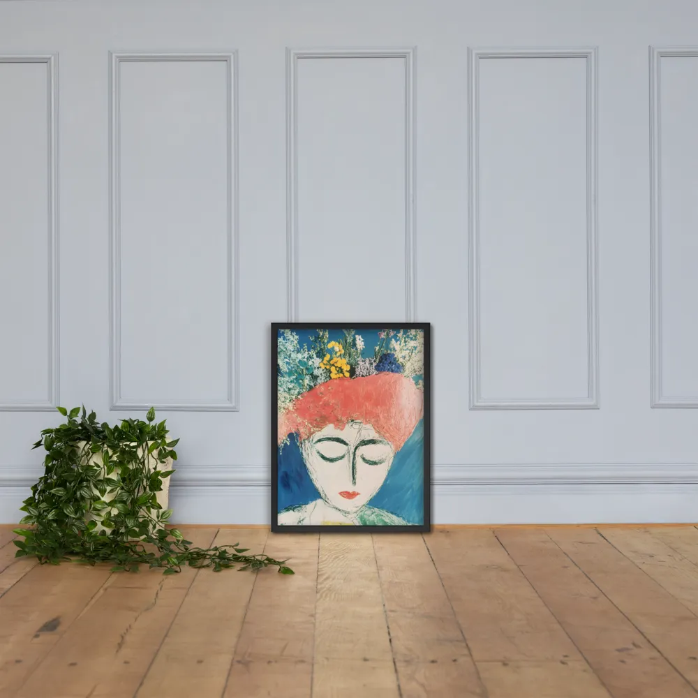 Serenity in Bloom | Poster with Black Frame | 18″×24″