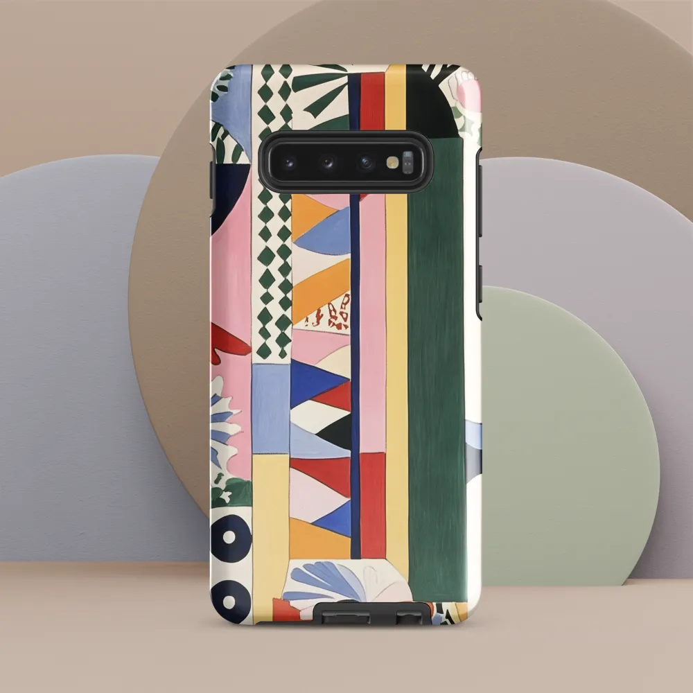 Vibrant Geometric Harmony | Phone Case |  S10 Plus | Tough Case | Glossy